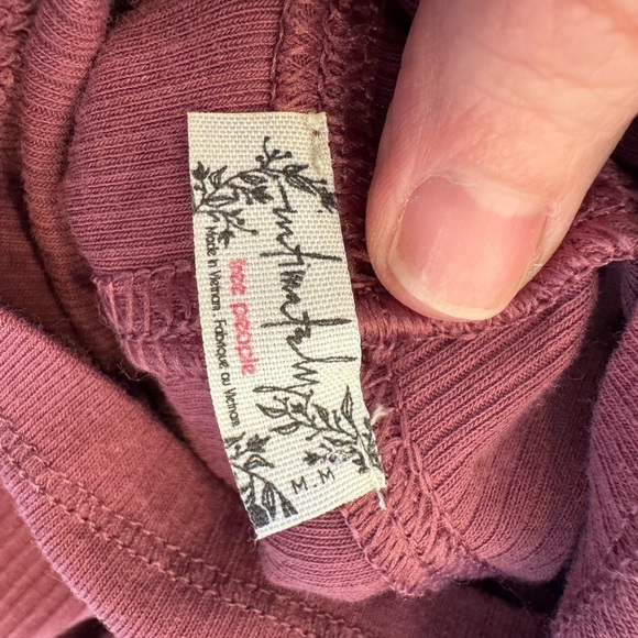 Free People Intimately Bell Sleeve Turtleneck Smokey Wings / medium - Picture 5 of 11